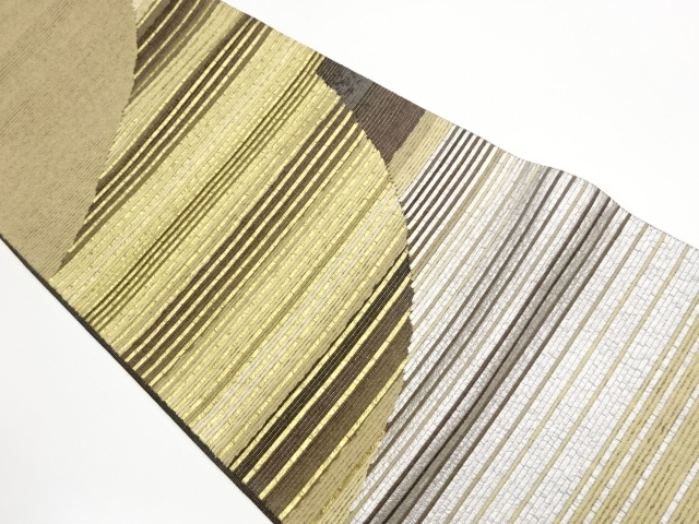 JAPANESE FUKURO OBI / PULP CLOTH / WOVEN ABSTRACT STRIPE